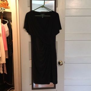 Ralph Lauren black wrap style dress 6